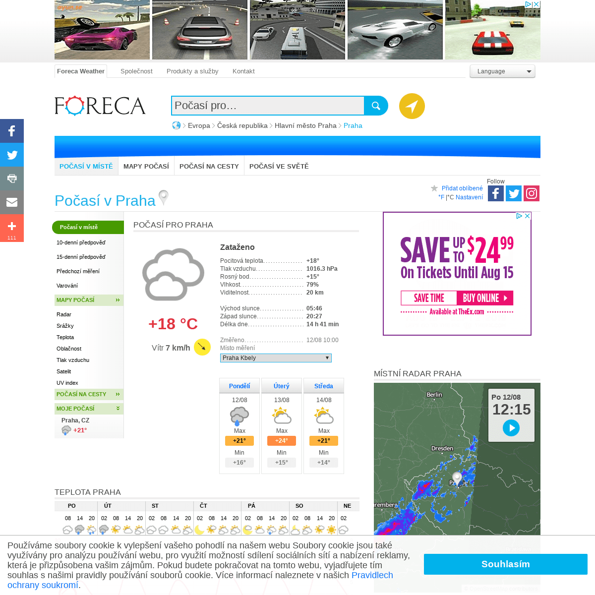 Počasí v Praha - Foreca.com