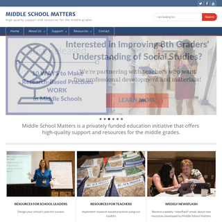 Middle School Matters Institute - High-quality resources for educators