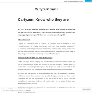A complete backup of cartyzenopinion.wordpress.com
