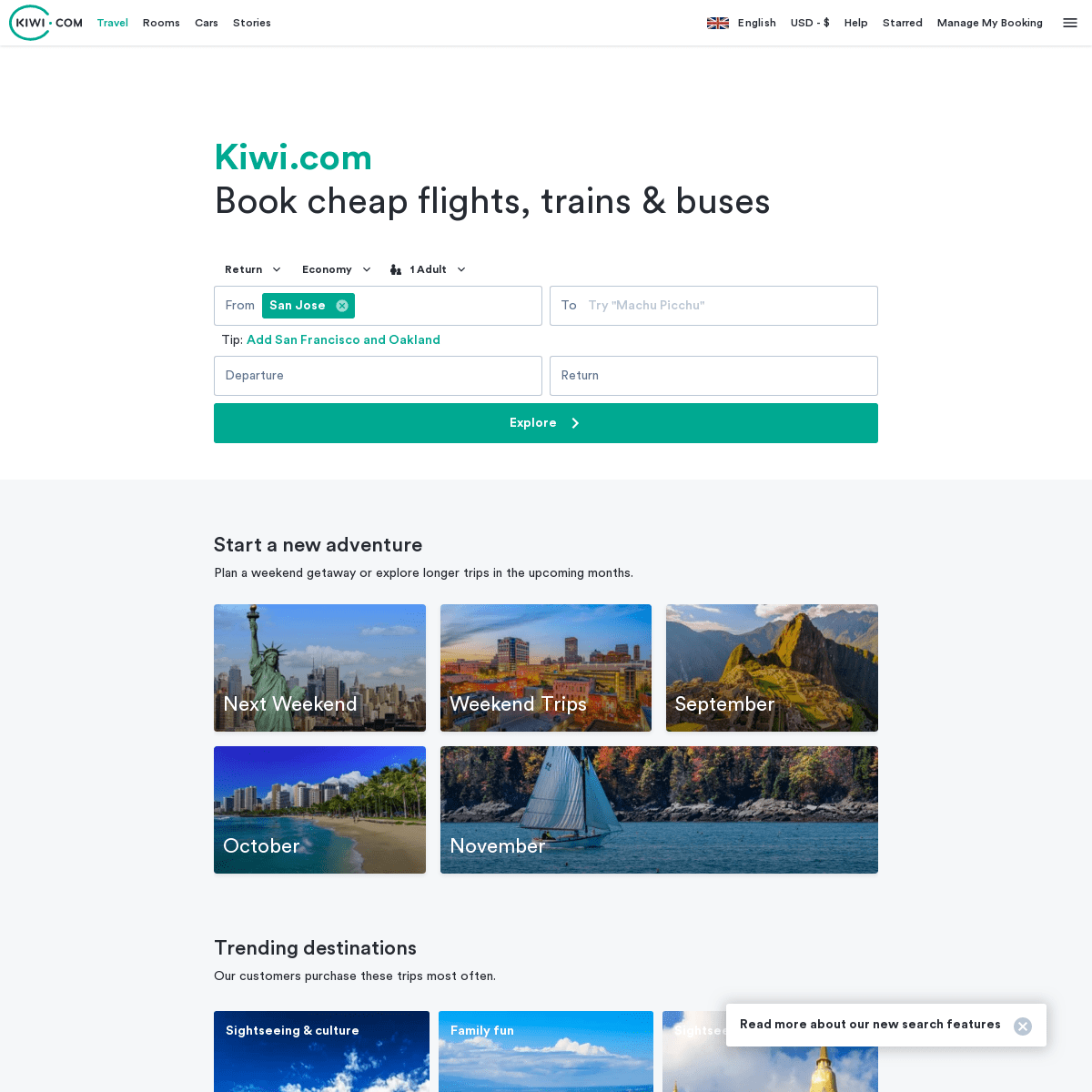 Kiwi.com | Find Cheap Flights & Discover New Destinations