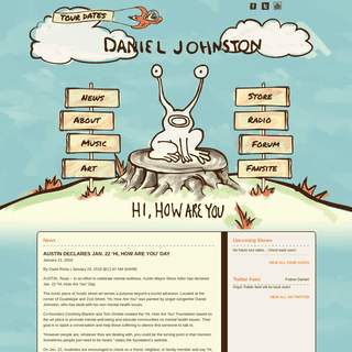 Home - The Official Daniel Johnston Web Site - Hi, How Are You?