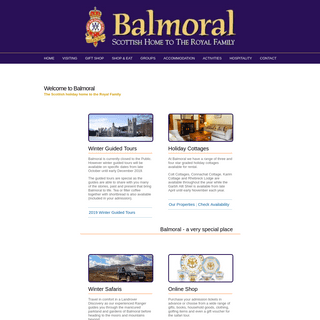 Balmoral - The Scottish holiday home to the Royal Family.