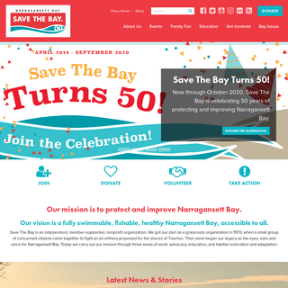 Homepage | Save The Bay Narragansett Bay | Join | Volunteer | Donate