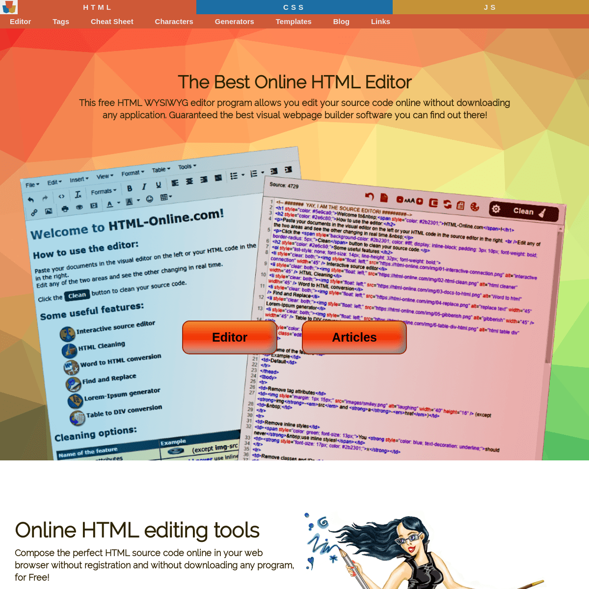 Online HTML Editing Tools