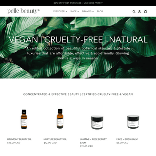 Pelle Beauty Luxury 100% Vegan Luxury Skin Care For Really Great Skin