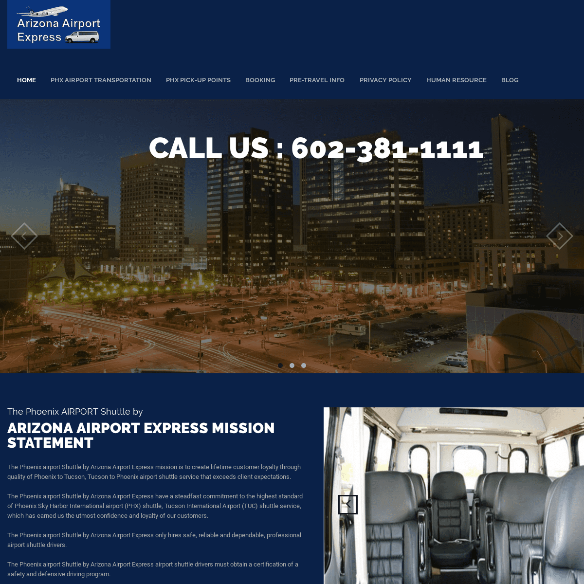 Arizona Airport Shuttle | Shuttle service to Phoenix airport | Phoenix airport shuttle