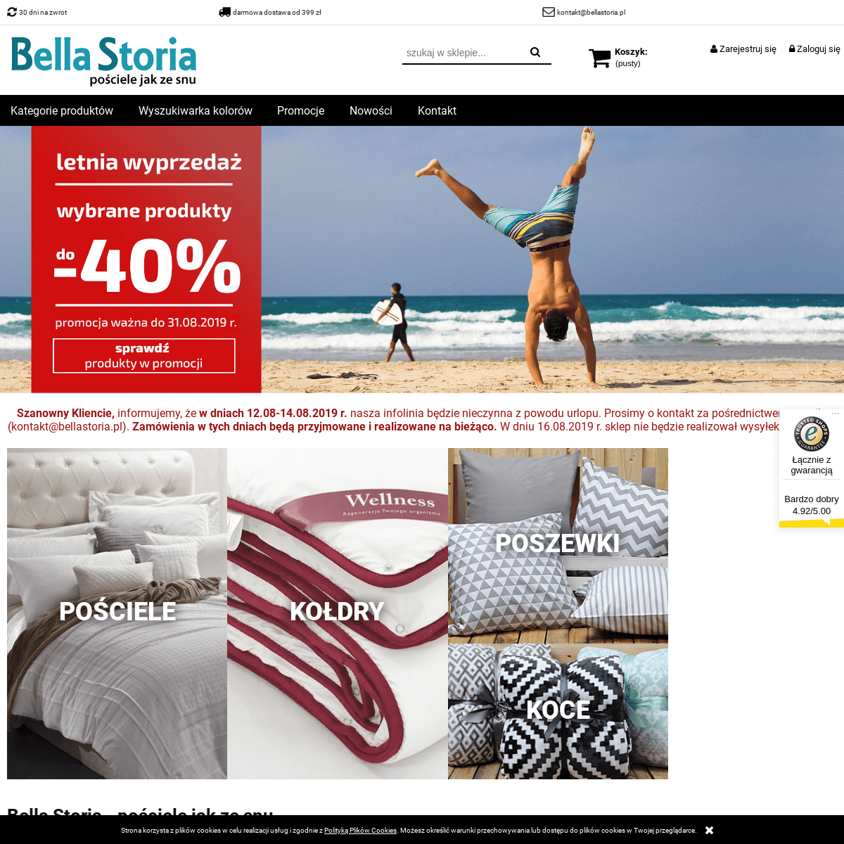 Pościel | Sklep internetowy z pościelą online - Bella Storia