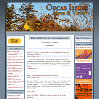 Orcas Issues: News & Views - The voice of the Orcas community