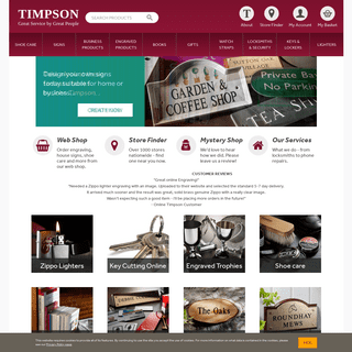 House Signs, Zippo Lighters, Shoe Care and Personalised Gifts  by Timpson