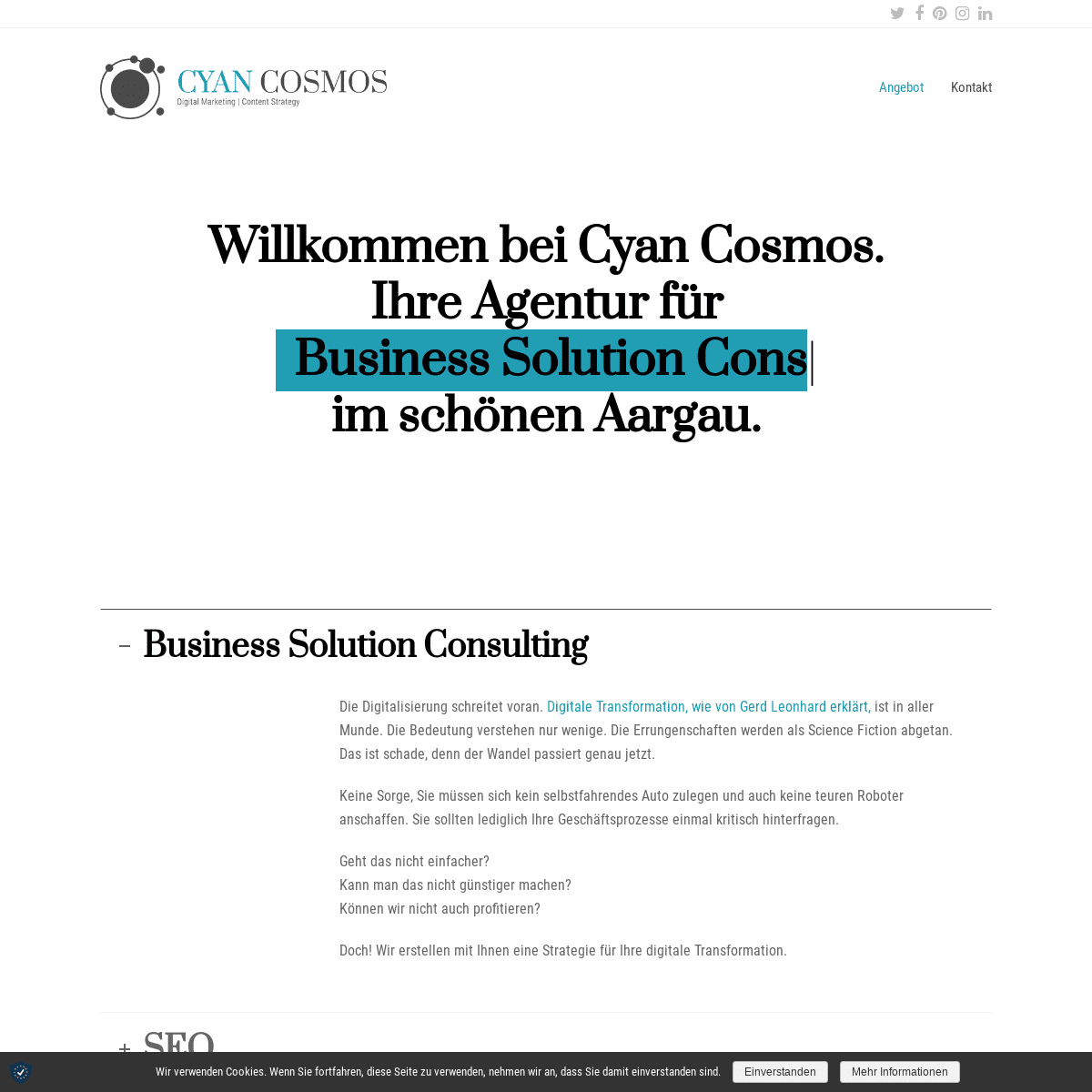 Business Solution Consulting | Cyan Cosmos
