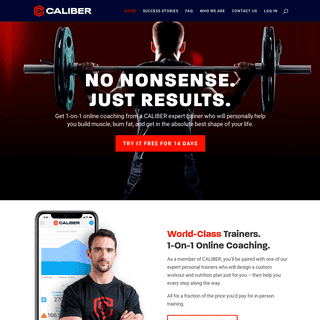 Online Personal Training & Fitness Coaching - Caliber Fitness