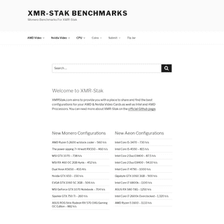 XMR-Stak Benchmarks & Configurations