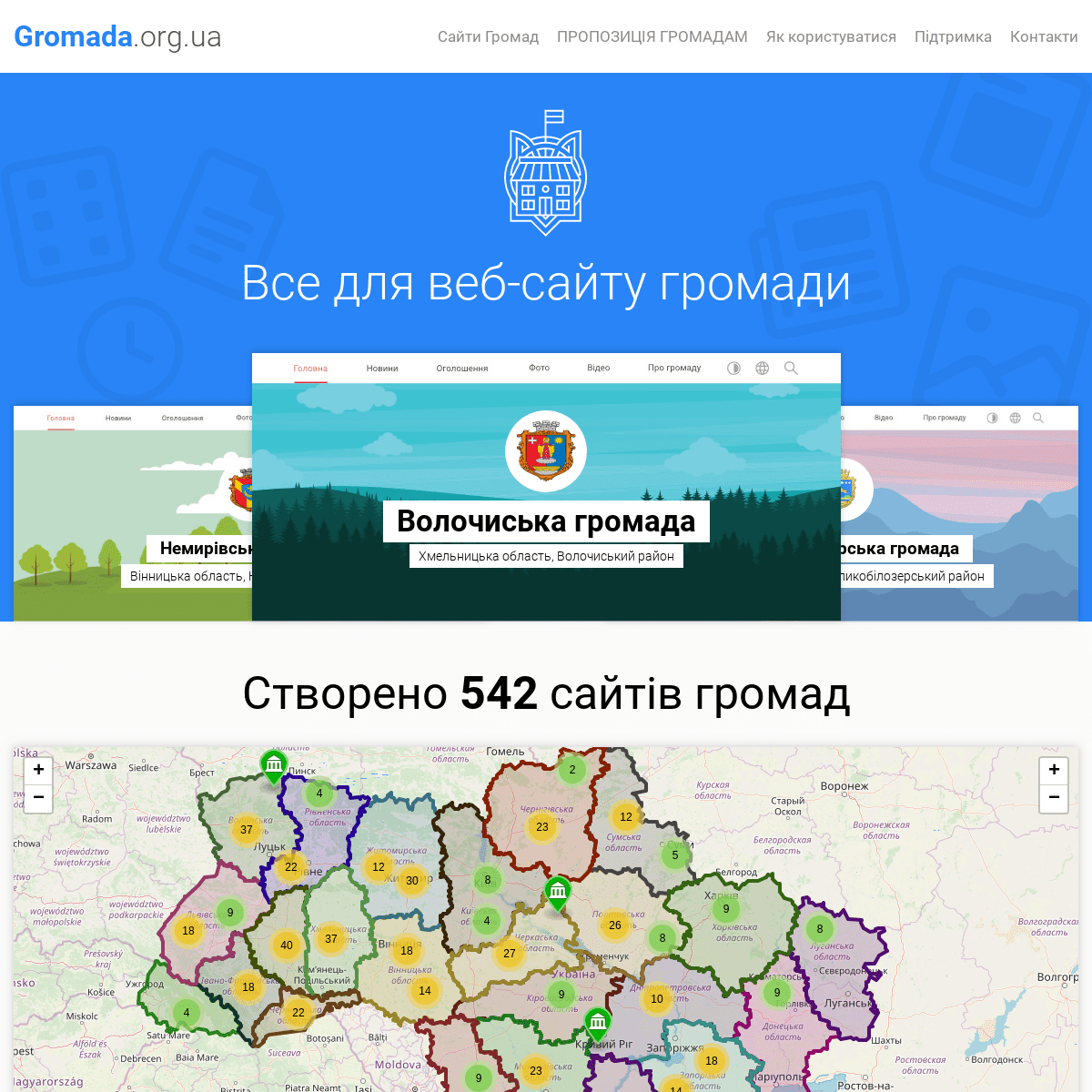 Веб-сайти діючих громад України - Gromada.org.ua