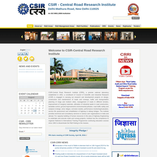 Welcome to CSIR-Central Road Research Institute | CSIR - Central Road Research Institute