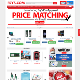 Fry's Home Electronics | Computer Parts & Accessories, Software, Games, TVs, Cameras - Frys.com