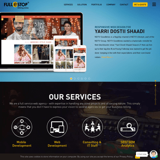 Web Design & Web Development Company India | Mobile Development Company India - Fullestop.com
