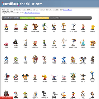 Amiibo Checklist