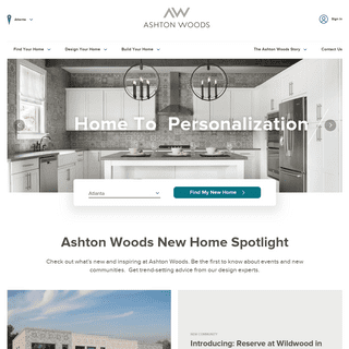New Construction Homes & Communities By Ashton Woods