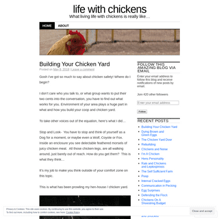 A complete backup of lifewithchickens.wordpress.com