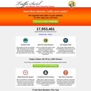 Traffic Swirl - Website Traffic Generation System. Best Free Traffic Exchange.