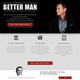 How to Be a Better Man | Darren Hardy