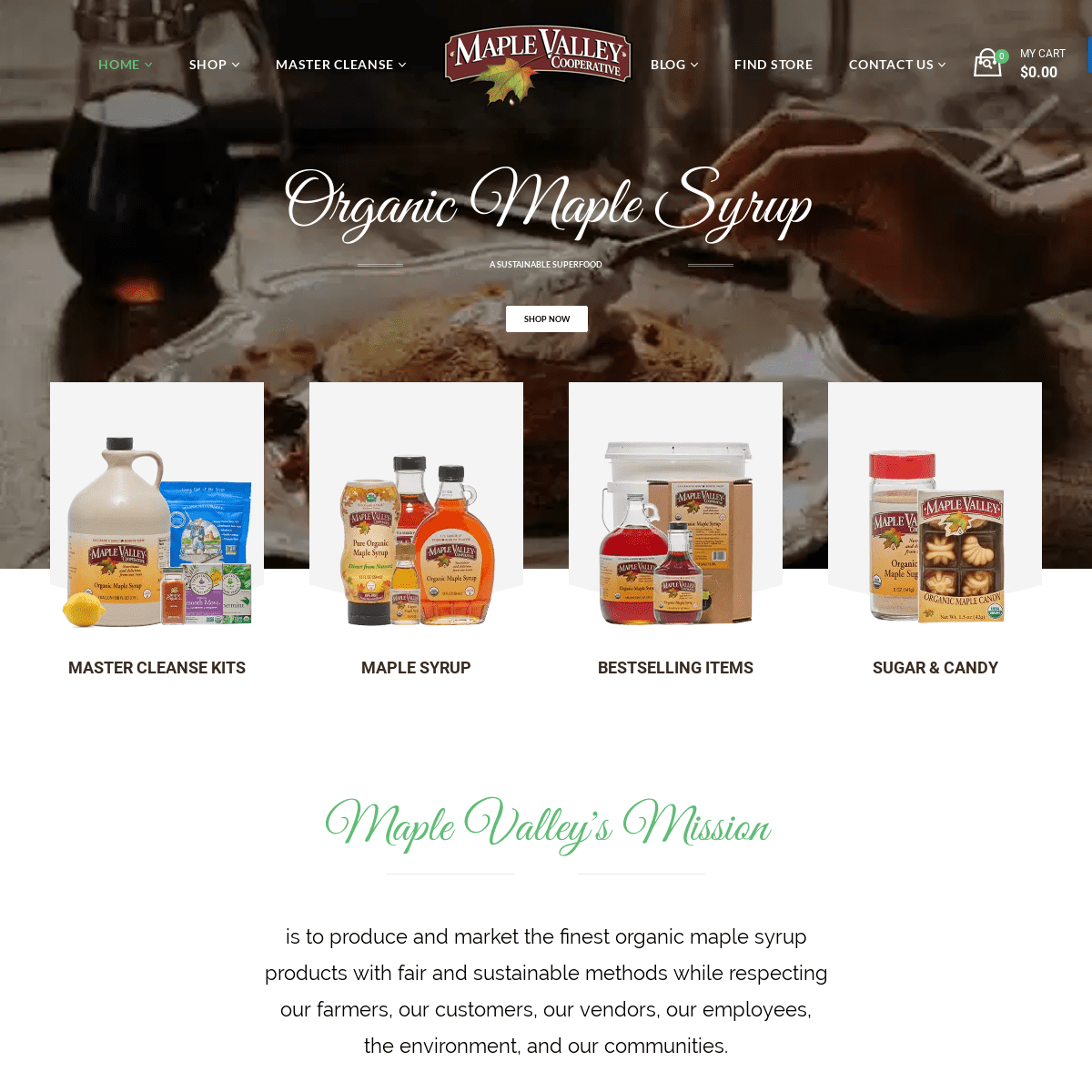 Maple Valley Cooperative | Pure Organic Maple Syrup | Highest Quality Maple Syrup