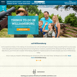 Visit Williamsburg, VA Official Vacation & Tourism Guide in Virginia