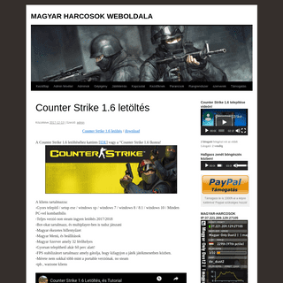 Counter Strike 1.6 letöltés | MAGYAR HARCOSOK WEBOLDALA