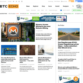 BTC-ECHO - News zu Bitcoin, Blockchain & KryptowÃ¤hrungen