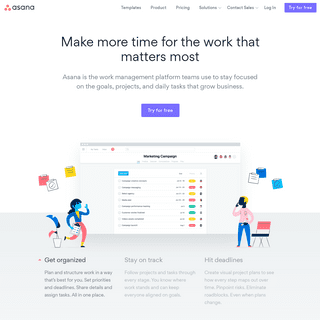 Manage your team’s work, projects, & tasks online · Asana