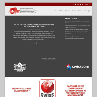 Start Page » Swiss Esports Federation