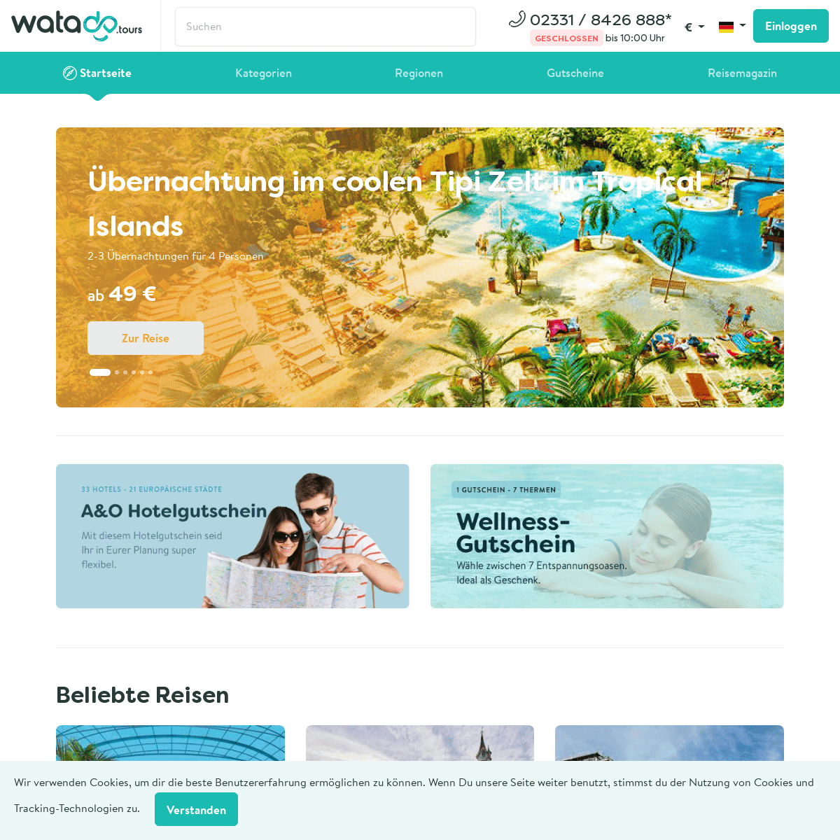 Startseite - watado.tours - Kurzurlaub online buchen