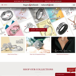 Online Jewelry Store - Rogers & Hollands® | Ashcroft  & Oak®