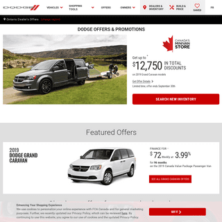 New Car, SUV & Minivan Deals from Dodge Ontario Canada