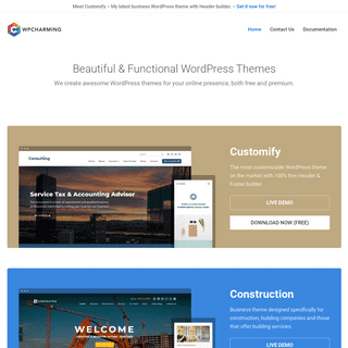 WPCharming – Beautiful & Functional WordPress Themes