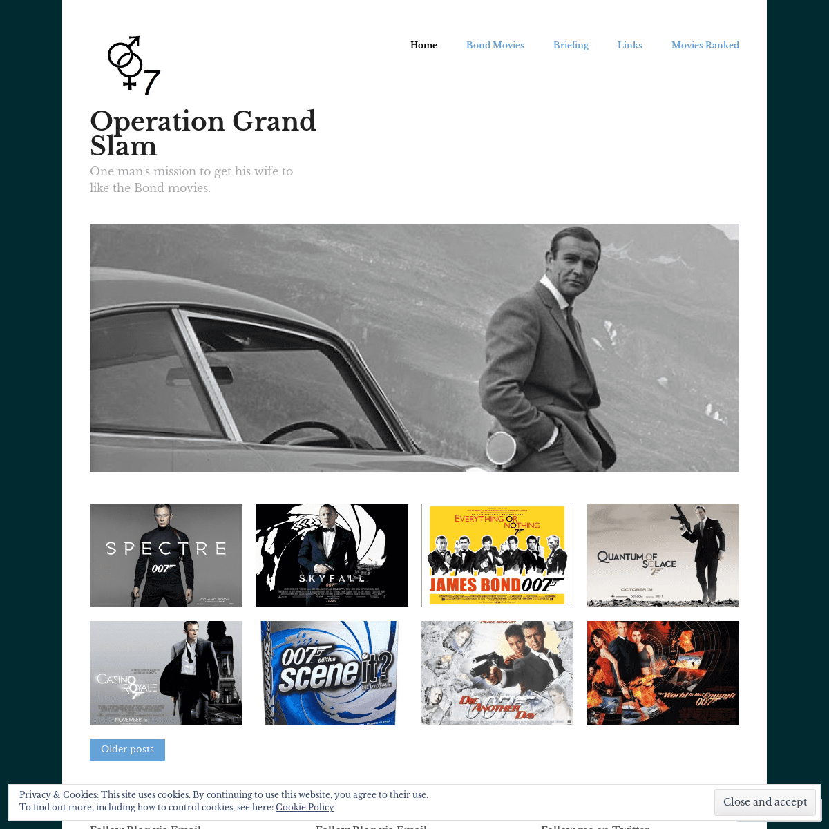Operation Grand Slam | One man's mission to get his  wife to like the Bond movies.