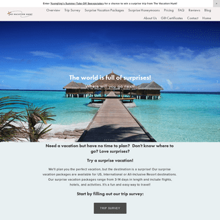 The Vacation Hunt - Surprise Vacation Packages & Planning
