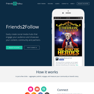 Social media hubs that engage your audience and showcase your content, community and partners | Friends2Follow