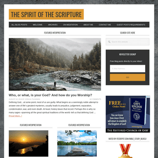 The Spirit of the Scripture – Unveiling the Bible
