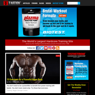 Strength Training, Bodybuilding & Online Supplement Store | T Nation