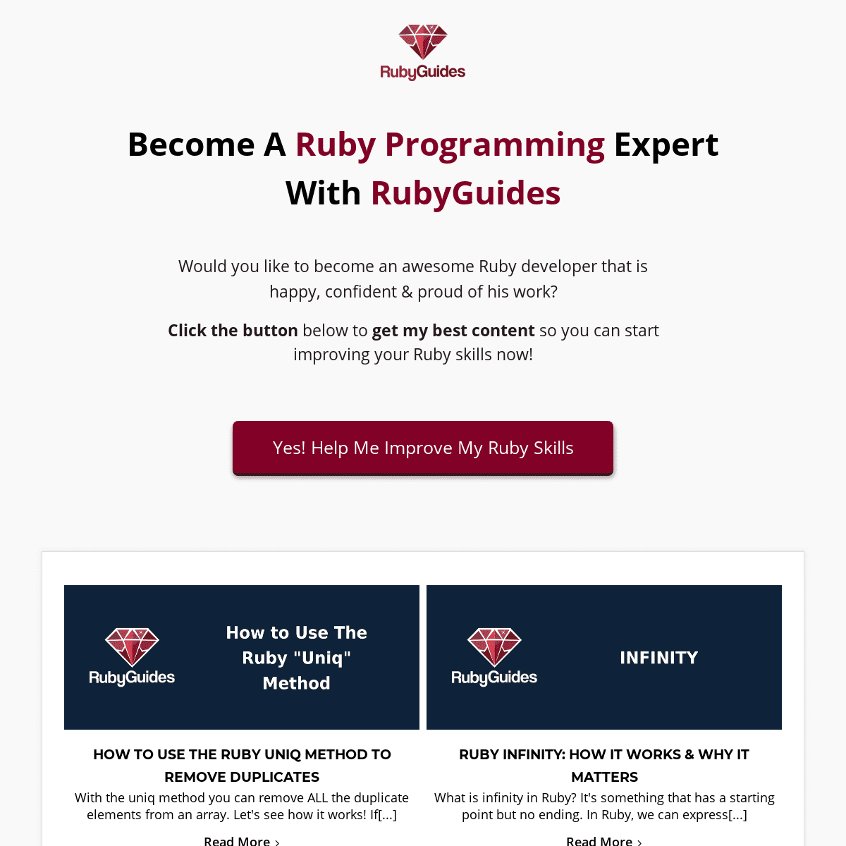 RubyGuides - Learn Ruby With Awesome Tutorials