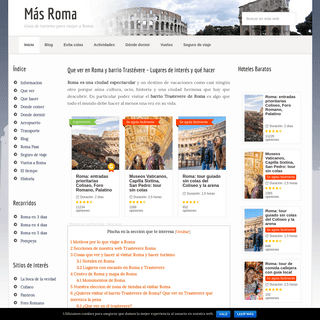 Roma - Guía de turismo para viajar a Roma y al barrio Trastévere