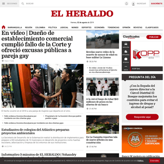 El Heraldo | Periódico con las últimas noticias de Barranquilla, la región Caribe, Colombia y el mundo. Actualizaciones las 24 h