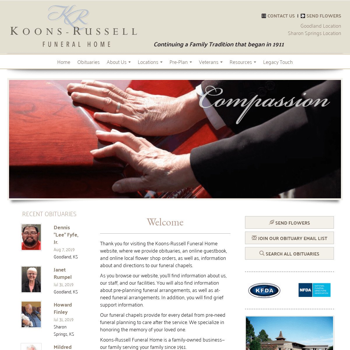 Koons-Russell Funeral Home | Goodland KS funeral home and cremation
