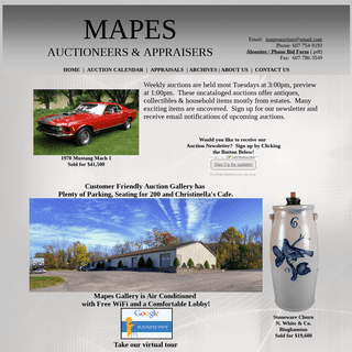Mapes Auctioneers & Appraisers - Home