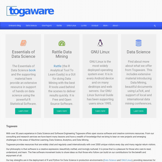 Togaware – Resources for the Data Scientist