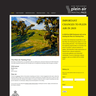 NSW Parliament Plein Air Painting Prize – Plein Air