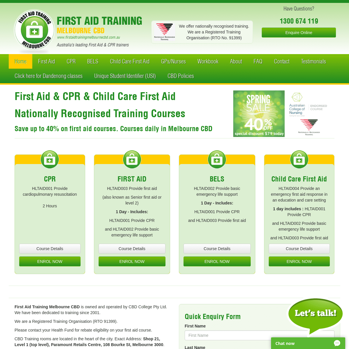 CBD College : First Aid Training Melbourne | CPR First Aid Course