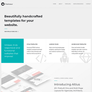 Pixelosaur - Beautifully Crafted Website Templates