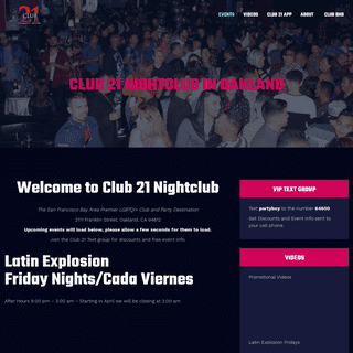 Club 21 Nightclub in Oakland CA